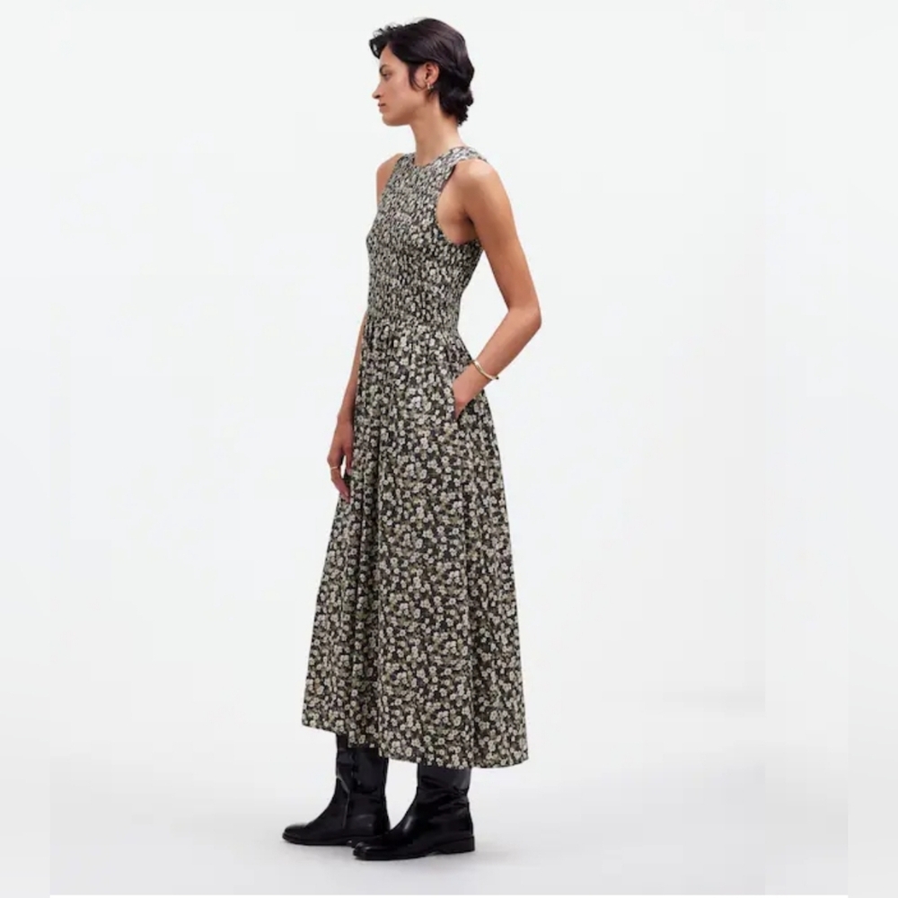 NWT Madewell The Melody Smocked Midi Dress Size XL in Floral